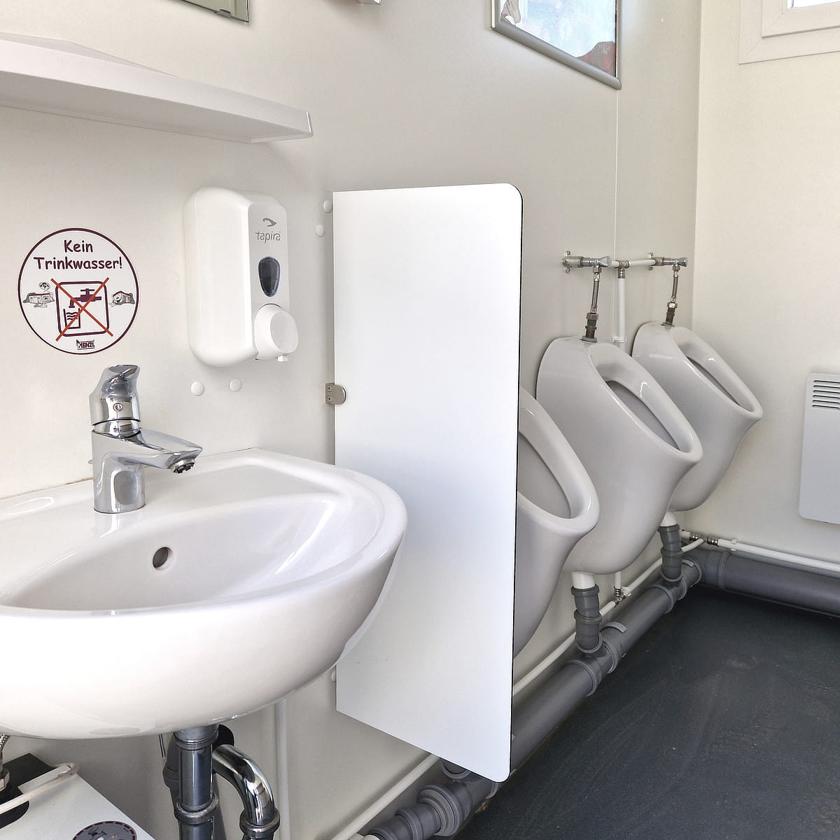 Urinaltrennwand - neues Design - Schamwand für Toilettencontainer - 80 x 30 cm