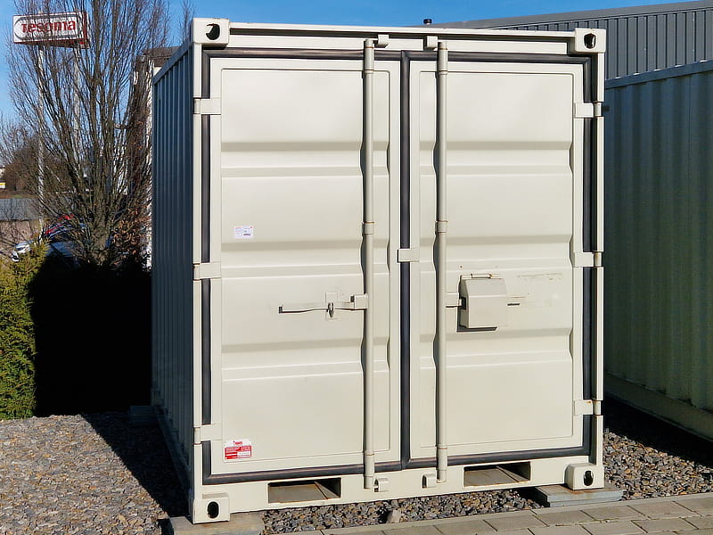 Gebrauchte Lagercontainer 8 Fuß - 2,4x2,2 m - leichte Bauweise - nur eine Miete